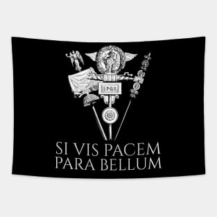 Latin Quote - Si Vis Pacem Para Bellum - Ancient Rome SPQR Tapestry