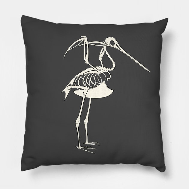 Bar-Tailed Godwit Skeleton Pillow by Khalico