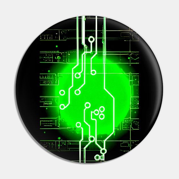 Green circuit board Pin by SEMPRINT