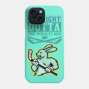 Straight outta the penalty box green Rabbit Phone Case