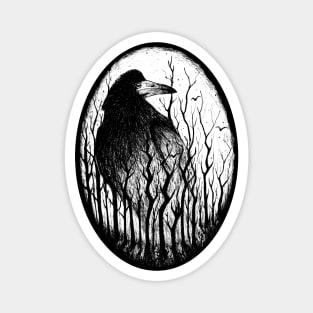 Raven of the dark forest Magnet