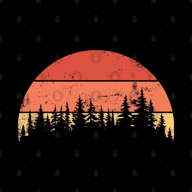Camping Gift, Nature Lover, Sunset Retro by Selknen 🔥