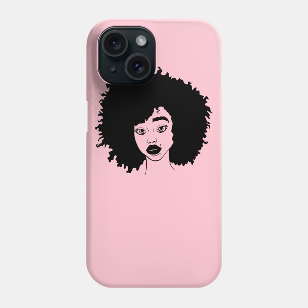 Natural Hair Black Woman, Black Girl, Black History Phone Case by UrbanLifeApparel