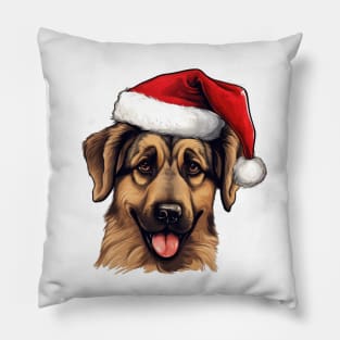 Santa German Shepherd Pillow