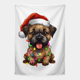 Christmas Border Terrier Tapestry