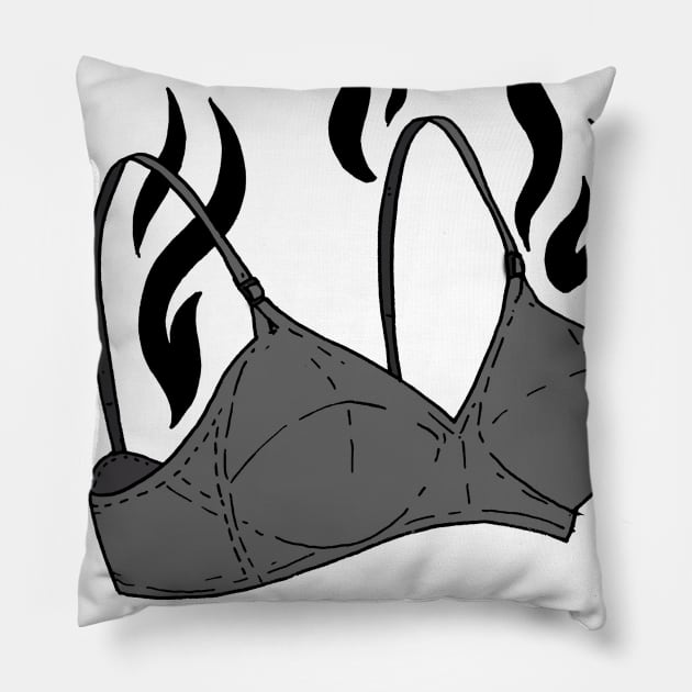 Burns Bras Not Witches Pillow by CRUCIFIXVI