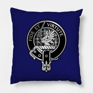 Clan Gladstone Crest & Tartan Pillow