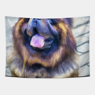 Chow Chow with Crown Tapestry