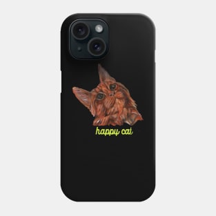 happy cat for cat lovers Phone Case