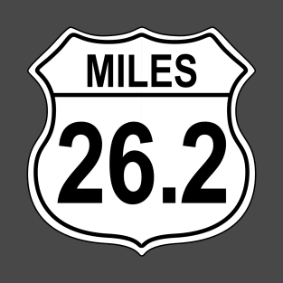 26.2 Mile Marathon US Highway Sign T-Shirt