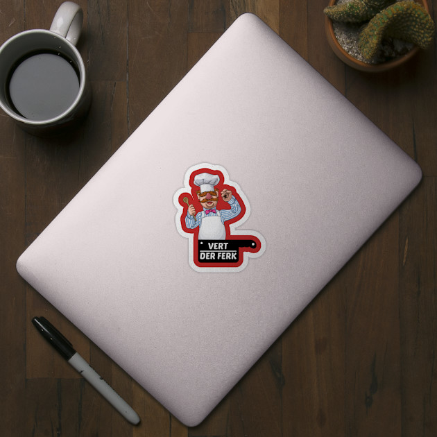 Vert Der Ferk Cook Chef - Vert Der Ferk Cook Swedish Chef - Sticker