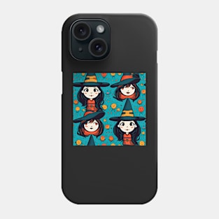 Witches With Black Hat Pattern Phone Case