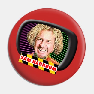 Sammy Hagar / Max Headroom Mashup Pin