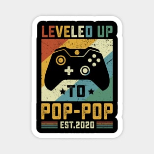 Vintage Leveled Up To Pop-Pop Est.2020 Magnet