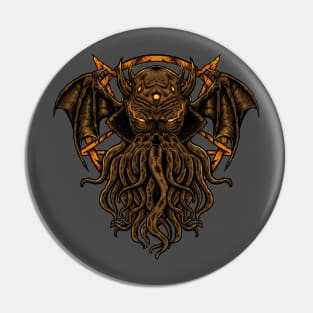 Cthulhu with Pentagram Pin