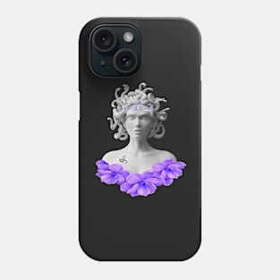 Medusa Gorgon Greek Mythology Purple Floral Phone Case