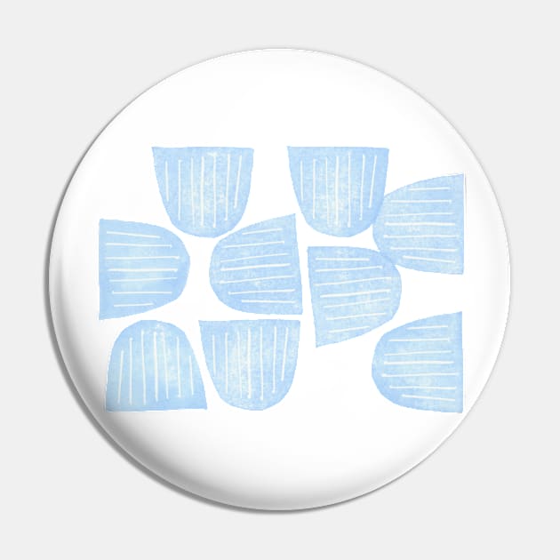 Light Blue Scattered Half Moons Pin by ellenmueller