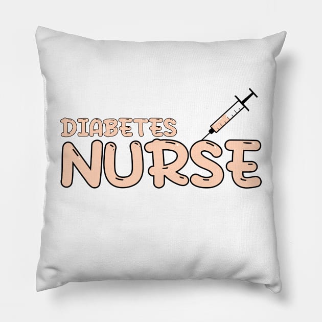 Diabetes Nurse Orange Pillow by MedicineIsHard