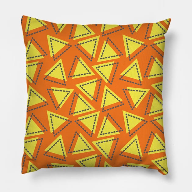 Triangle Shape Seamless Pattern 017#002 Pillow by jeeneecraftz