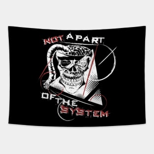 Not a Part of the System - Cyberpunk Rebellion Art Tapestry