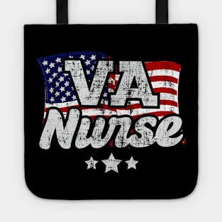 VA Nurse Patritic Flag Tote