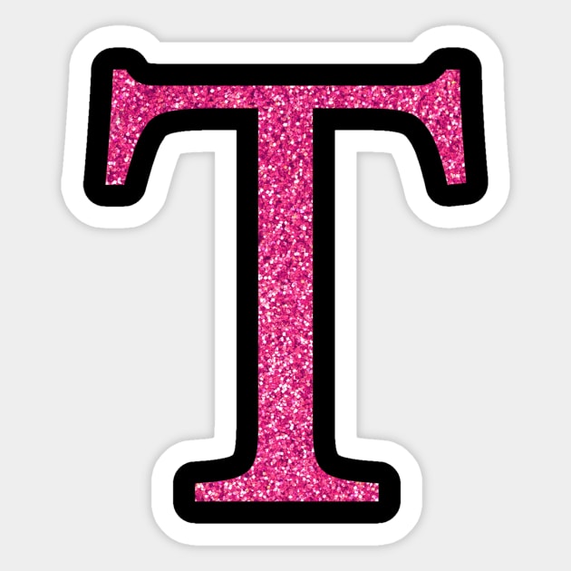 Pink Glitter Letter D | Sticker