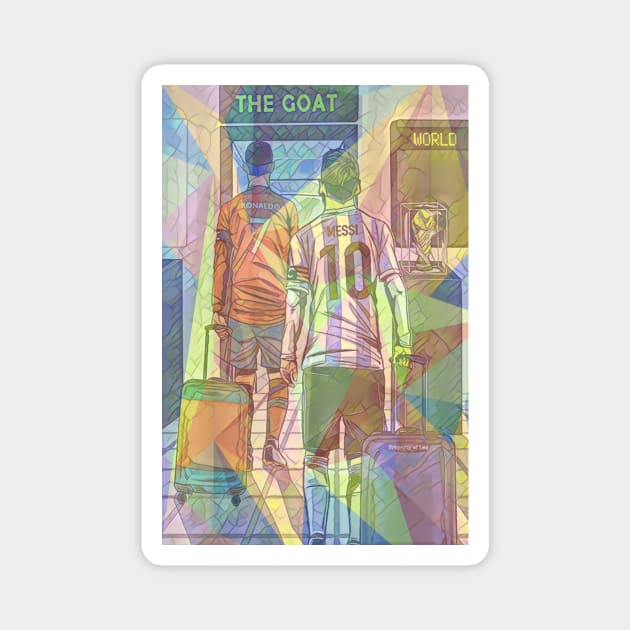 The Goat Mosaic Shine Pop Art Magnet by neogu