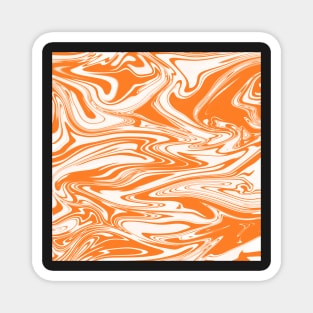 Swirls- Orange and White Magnet