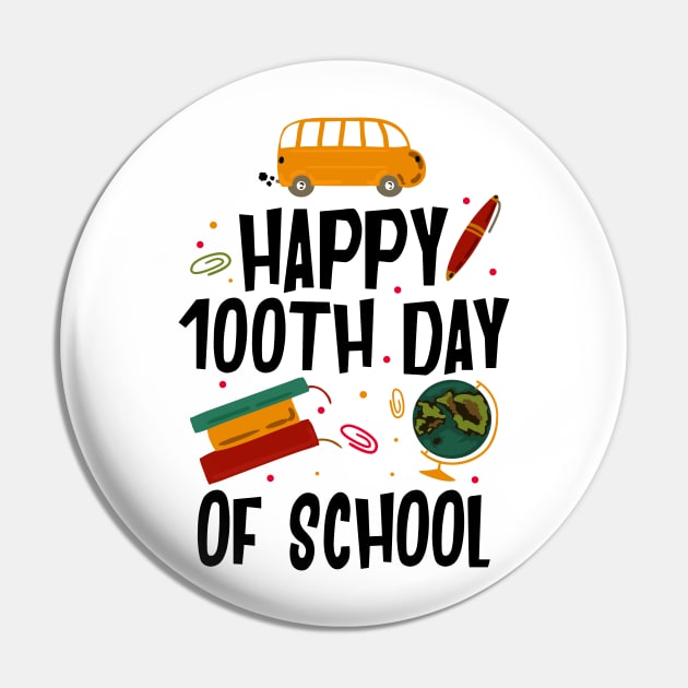 100 Days Of School Cute T-shirt Pin by KsuAnn