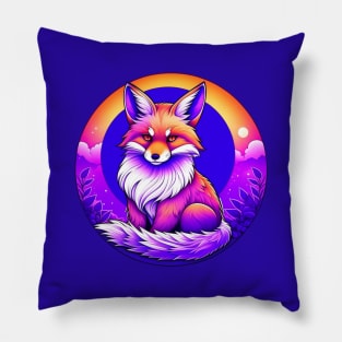 Purple Kitsune Fox Pillow