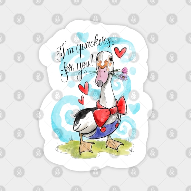 I’m quackers for you! Magnet by Jurassic Ink