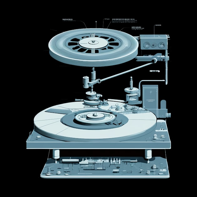 Turntable Exploded View by DavidLoblaw