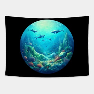 Low Poly Sea Bottom Tapestry