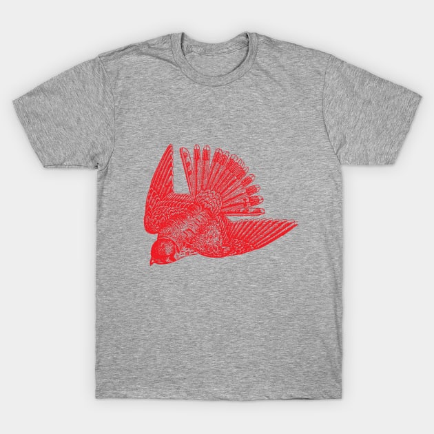 penandinkdesign@hotmail.com Red Bird Vintage Design T-Shirt