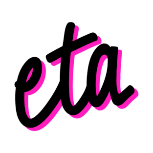 Greek Alphabet: eta (black-pink) T-Shirt