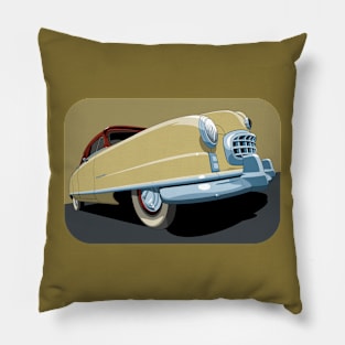 1950 Nash Ambassador in Tan and Red Pillow