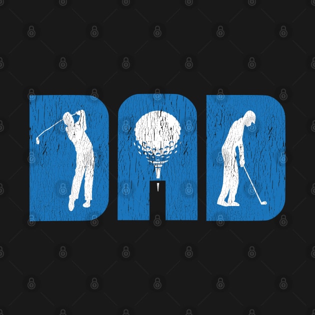 Golf Dad Player Par Club Silhouette Father's Day by jkshirts