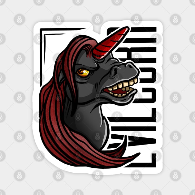 Devil unicorn Magnet by Pulseender