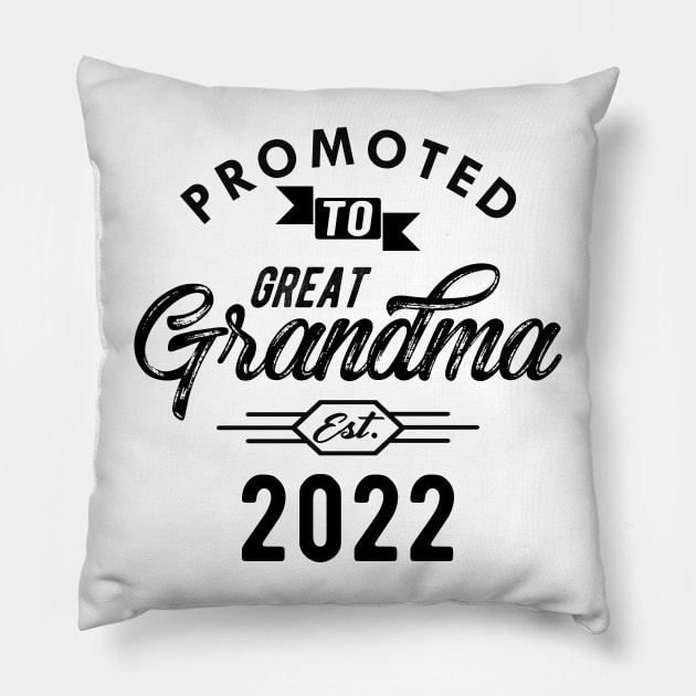 Great Grandma - Promoted to great grandma est. 2022 Pillow by KC Happy Shop