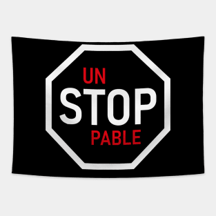 Unstoppable Stop Sign Tapestry