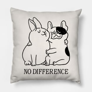 No Difference French Bulldog Pillow