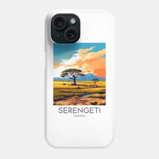 A Pop Art Travel Print of the Serengeti National Park - Tanzania Phone Case