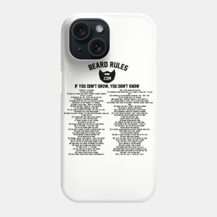 All of the Beard Rules Phone Case