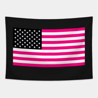 pink american flag Tapestry