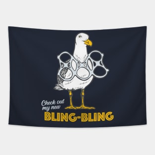 Bling Bling Seagull Tapestry