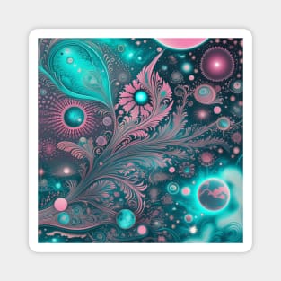 Other Worldly Designs- nebulas, stars, galaxies, planets with feathers Magnet