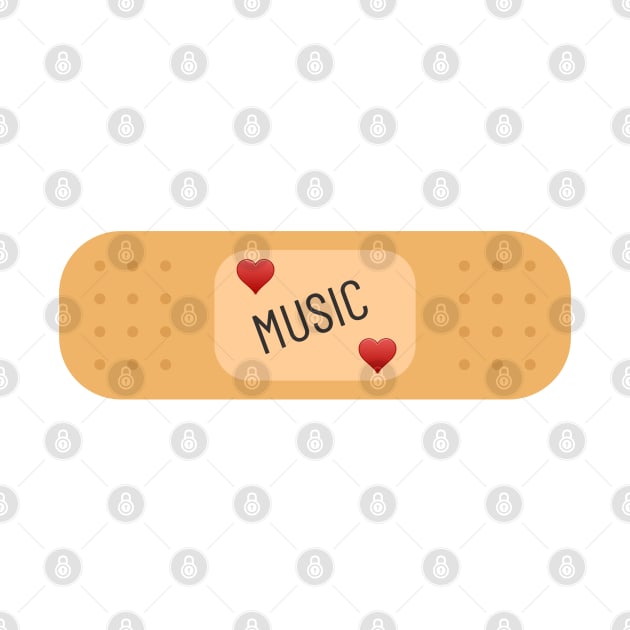 Music patch, music bandaid by Bailamor