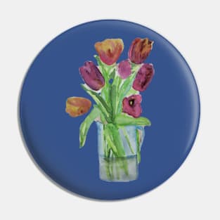 Cup of Tulips Pin