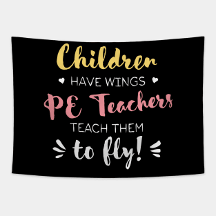 PE Teacher Gifts - Beautiful Wings Quote Tapestry