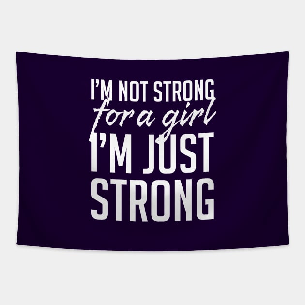 Strong for a Girl Tapestry by polliadesign